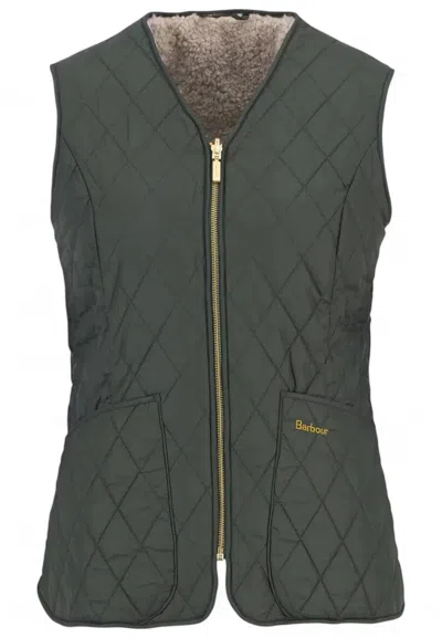 Barbour Green Betty Fleece Liner In Gray