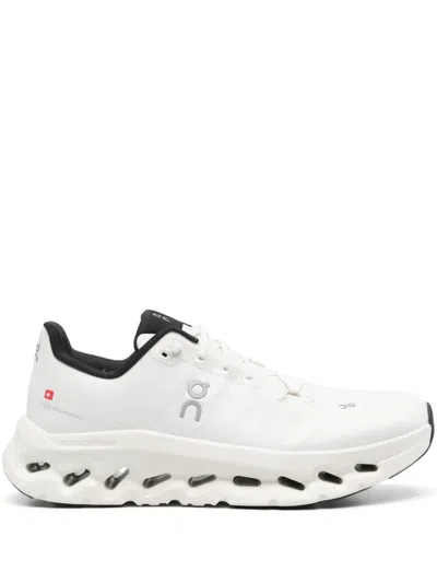 On Mens Cloudtilt Cushied-sole Mesh Low-top Trainers Pearl Ic In White