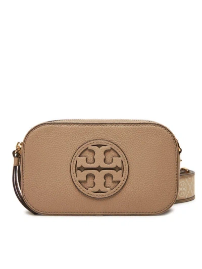 Tory Burch Mini Leather Camera Bag With Adjustable Strap In Neutral