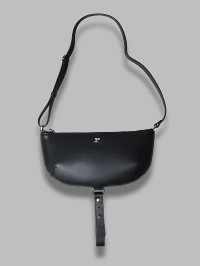 Courrèges Courreges Women Holy Eclipse Leather Shoulder Bag In Black