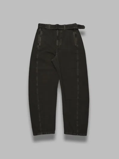 Lemaire Twisted Belted Pants In Black