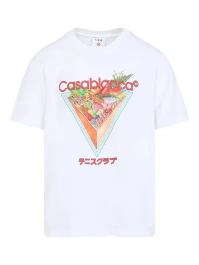 Casablanca Tennis Club Icon T-shirt In White