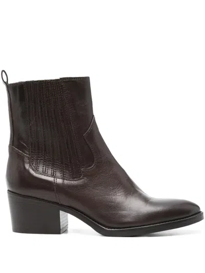 Curiosite 55mm Leather Ankle Boots In Brown