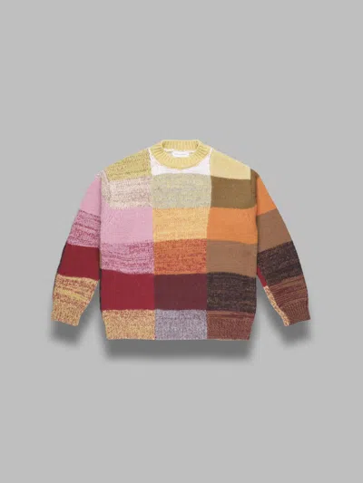 Dries Van Noten Marti Crew Neck Knite With Check Motif Knitwear Multicolor In Multi