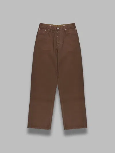 Dries Van Noten Pine Denim 2383 M.w. Pants In Brown