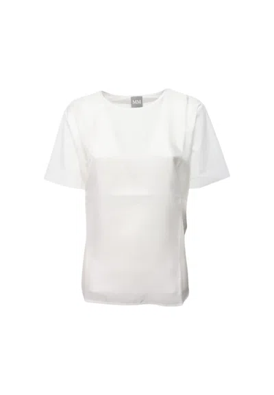 Max Mara Women Silk Satin Blouse In White