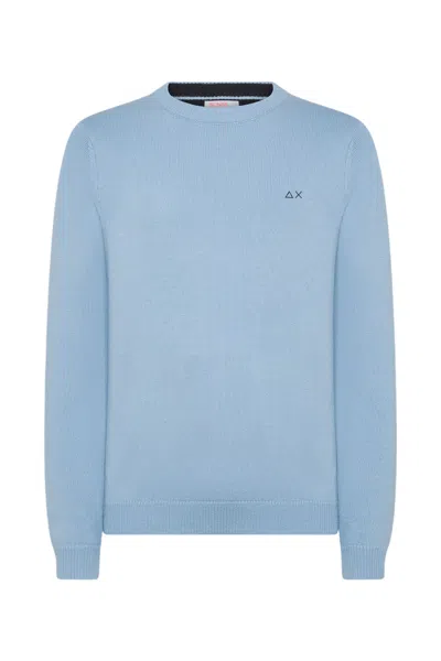 Sun 68 Men's Long Sleeves Sun68 K44110 Sky Blue In Blue