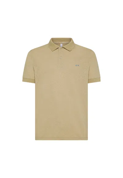 Sun 68 Men's Polo Sn68 K35120 Stone In Animal Print