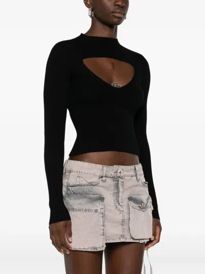 Diesel M-olina Black Jersey In Black