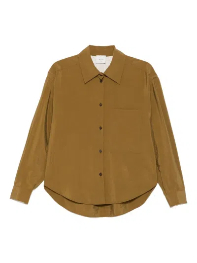 Alysi Button-up Shirt In Brown