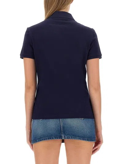 Lacoste Polo Con Logo In Blue