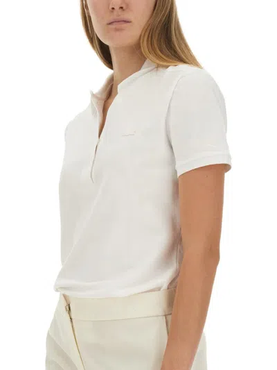 Lacoste Polo With Logo In White