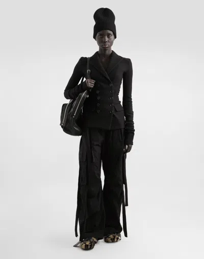 Dolce & Gabbana Tailored Wool Double-breasted Jacket In Black