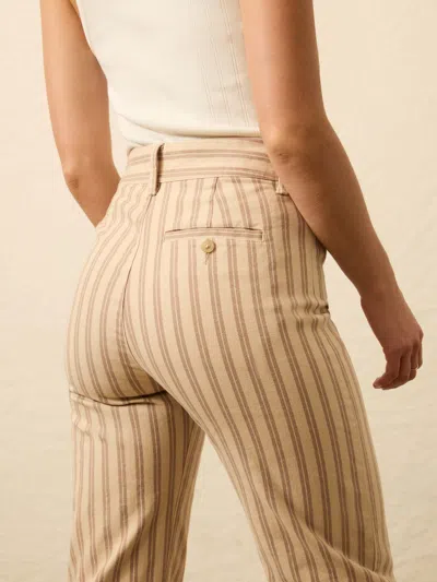 Faherty Twill Tide Slim Straight Pants In Neutral