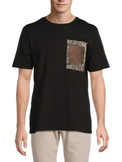 Karl Lagerfeld Men's Graphic Cotton T-shirt In Black