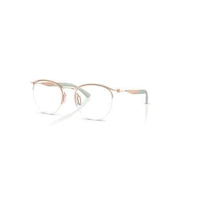 Ray Ban Eyeglasses Unisex Rb7553 Optics - Rose Gold Frame Clear Lenses Polarized 50-20 In Gold