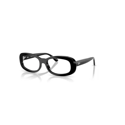 Ray Ban Eyeglasses Woman Rb2221v Optics - Black Frame Clear Lenses Polarized 51-18 In Black