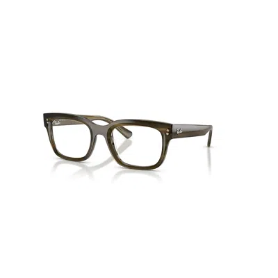 Ray Ban Eyeglasses Unisex Chad Optics Bio-based - Striped Green Frame Clear Lenses Polarized 54-22 In Green