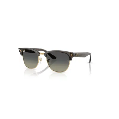 Ray Ban Sunglasses Unisex Clubmaster Reverse - Transparent Dark Grey Frame Grey Lenses 51-21