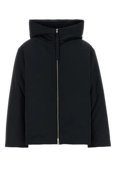 Jil Sander Black Polyester Down Jacket In Black