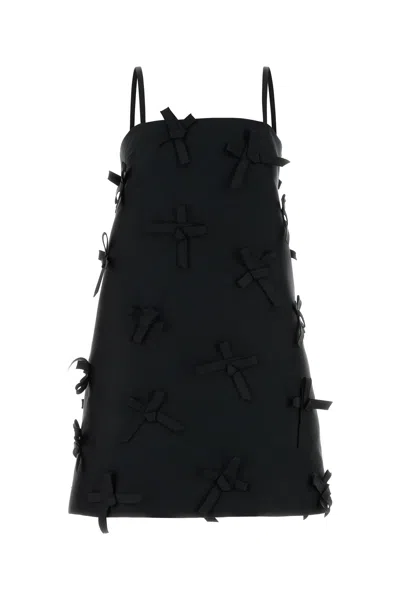 Jil Sander A-line Mini Dress Featuring Spaghetti Straps In Black