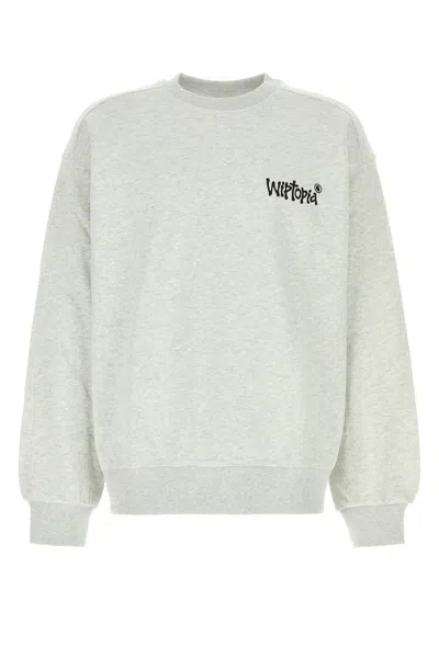 Carhartt Wip Light Grey Cotton Blend Wiptopia Sweatshirt In Gray