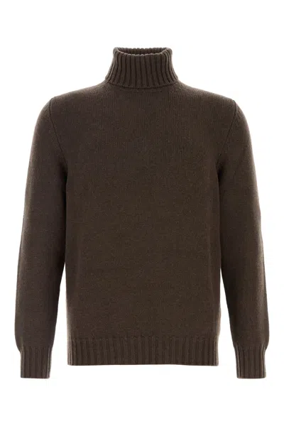 Fedeli Turtleneck Cashmere Sweater In Brown