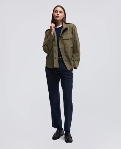 Aspesi Camicia Militare In Twill Di Cotone - Militare In Green