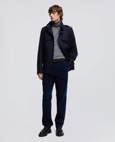 Aspesi Mini Field Jacket Cot In Lana - Navy In Blue