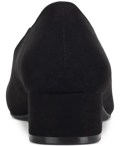 Style & Co Gerriee Womens Faux Suede Block Heel Pumps In Black