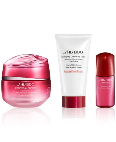 Shiseido 3-pc. Essential Energy Hydrate & Nourish Cream Set In Transparent