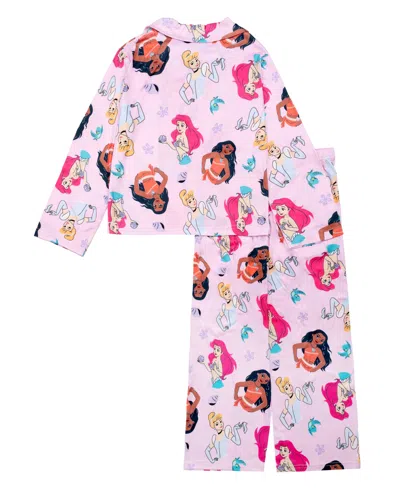 Ame Big Girls Disney Princess Notch Collar Pajama Set In Pink