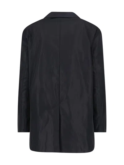 Aspesi Blazer In Denim Di Cotone - Denim In Black