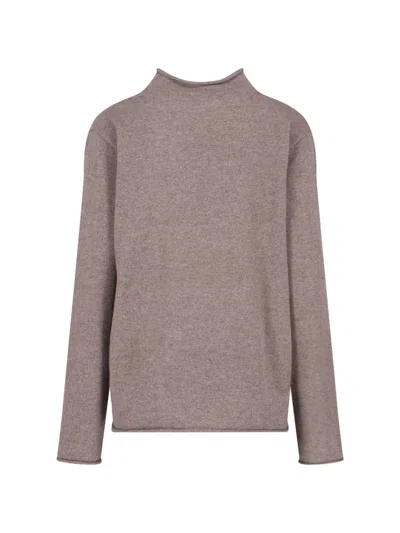 Lisa Yang Button-up Brown Sweater With Fine Knit Texture In Brown