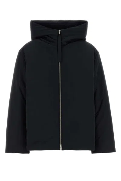 Jil Sander Black Polyester Down Jacket In Multi