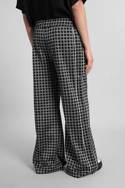 Amiri Geometric-pattern Drawstring Trousers In Black