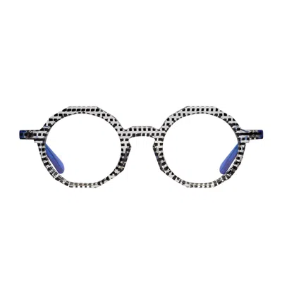 Matttew Nudum 1081 Nero Blu Trasparente Glasses In Gray