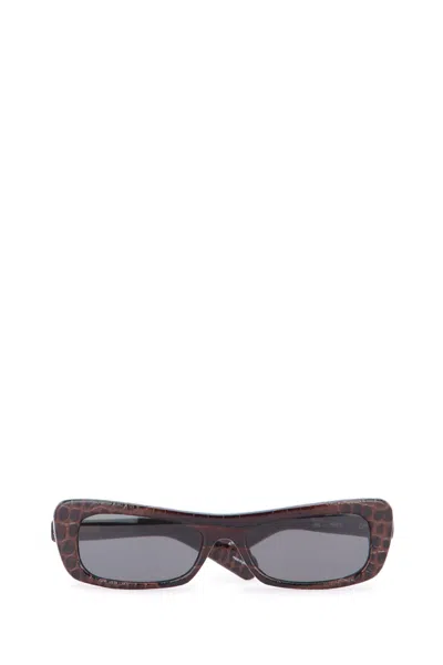 Jacquemus Capri Rectangular Tortoiseshell Sunglasses In Brown