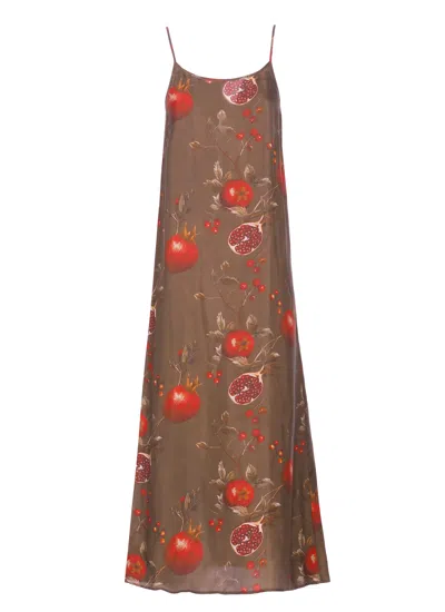 Uma Wang Midi Dress "anaya" In Brown