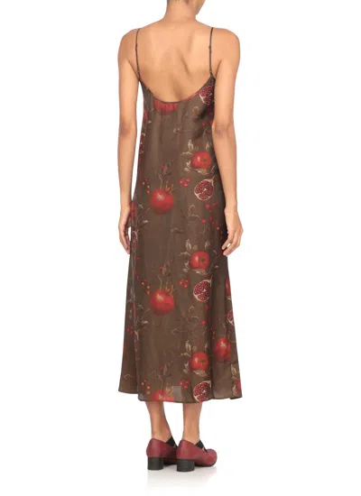 Uma Wang Midi Dress "anaya" In Brown