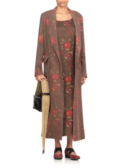 Uma Wang Midi Dress "anaya" In Brown