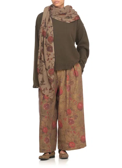 Uma Wang Green Cashmere Sweater With Distressed Details In Green