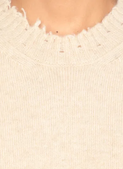 Uma Wang Beige Cashmere Sweater With Ribbed Detailing In Neutral
