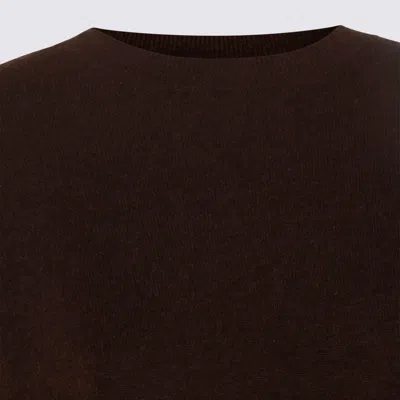 The Row Brown Wool Knitwear In Brown
