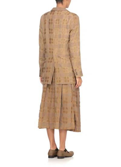 Uma Wang Tailored Blazer With Back Vent And Pockets In Brown