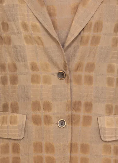 Uma Wang Tailored Blazer With Back Vent And Pockets In Brown