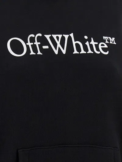 Off-white Big Logo Bookkish Hoodie In Black