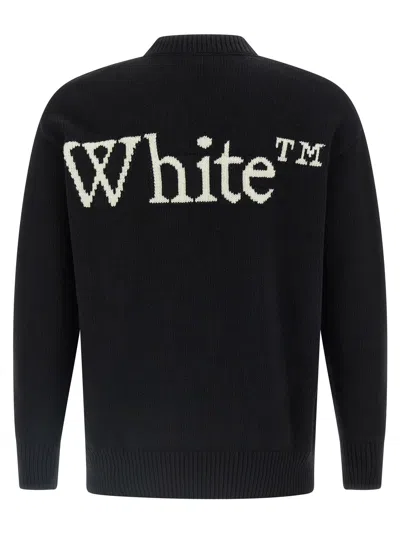 Off-white Bookish Shared Knit Crewneck In Black