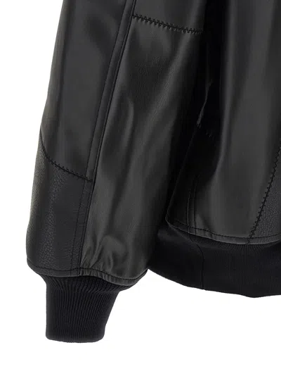 Comme Des Garçons Homme Deux Panel Construction Bomber Jacket In Black