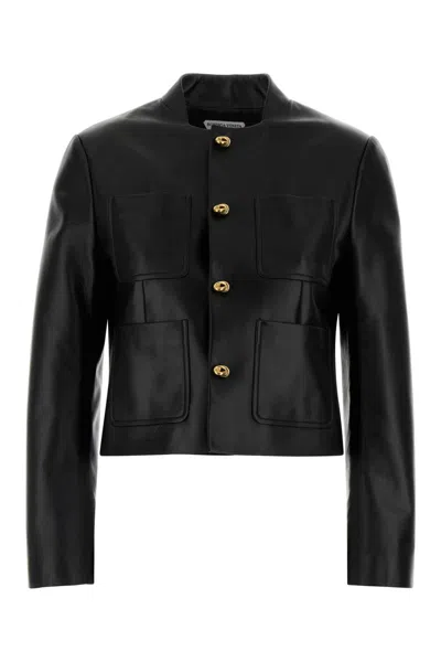 Bottega Veneta Soft Napa Lambskin Leather Jacket With Knot Buttons In Black